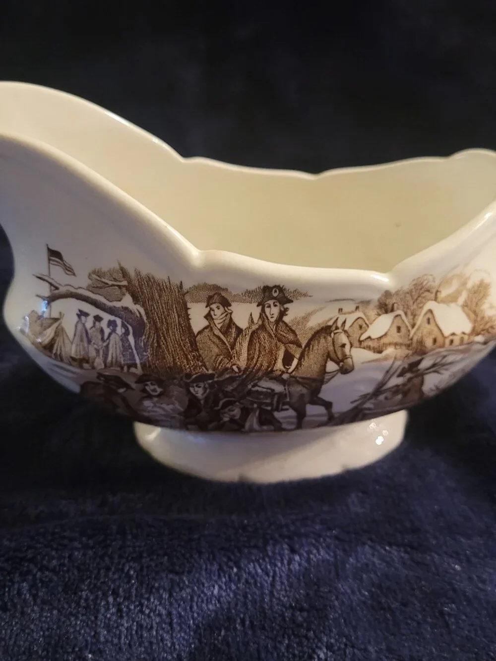 J & G Meakin Americana England Gravy Boat - Vintage Transferware